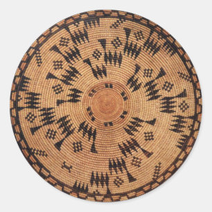 Chumash Autocollant Art Native American Art Round