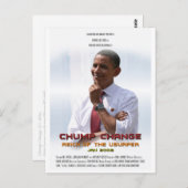 Chump Change (Obama) Briefkaart (Voorkant / Achterkant)