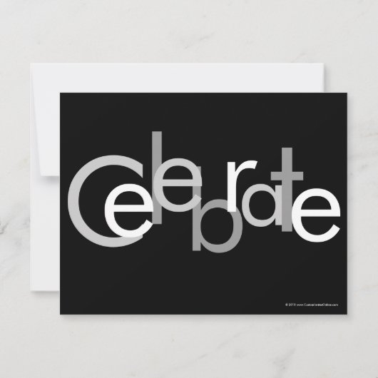 Chunky Black and White Engagement Party Uitnodigin Kaart (Achterkant)