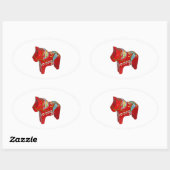 Chunky Dala Horse Oval Sticker (Vel)