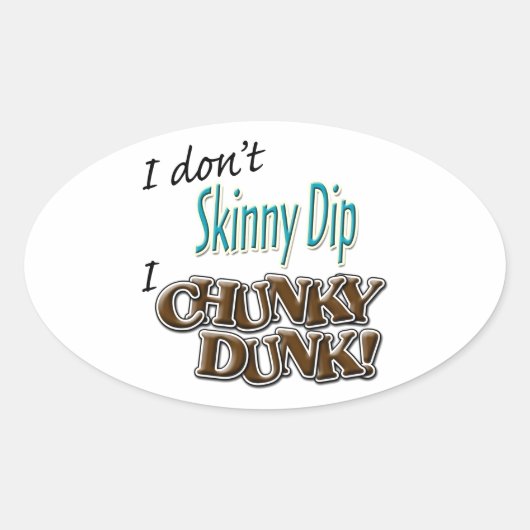 Chunky Dunk Ovale Sticker (Voorkant)
