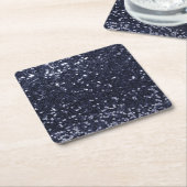 Chunky Glitter Glam Sparkle Sequin Vierkante Kartonnen Onderzetter (Schuin)