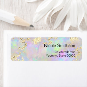 chunky glitter opal background labels