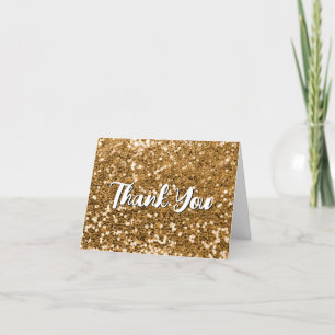 Chunky Gold Glitter Bedankkaart