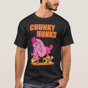 Chunky Hunks Weightlift Bodybuilding Gym Fitnes T-shirt