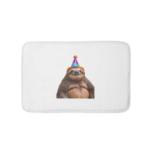 Chunky luiaard verjaardagsfeesthoed cadeau grappig badmat