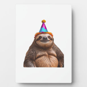 Chunky luiaard verjaardagsfeesthoed cadeau grappig fotoplaat