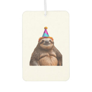Chunky luiaard verjaardagsfeesthoed cadeau grappig luchtverfrisser