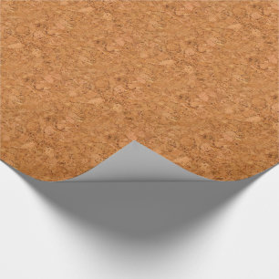 Chunky Natural Cork Wood Grain look Cadeaupapier