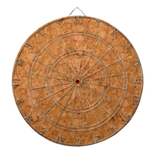 Chunky Natural Cork Wood Grain look Dartbord (Voorkant)