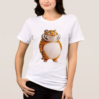 Chunky Orange Tiger Tee | Cute Round Zodiac Tiger  Tri-Blend Shirt