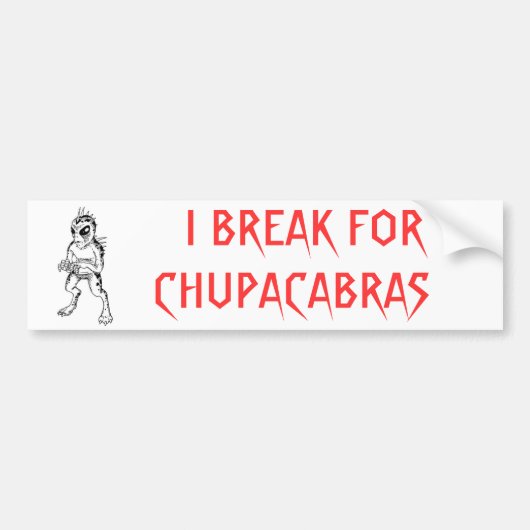Chupacabra Bumpersticker (Voorkant)