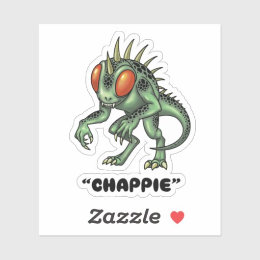 Chupacabra "Chappie" Cryptid autocollant (Feuille)