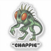 Chupacabra "Chappie" Cryptid autocollant (Devant)