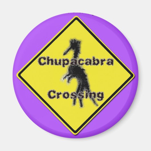 Chupacabra Crossing paarse magneet (Voorkant)
