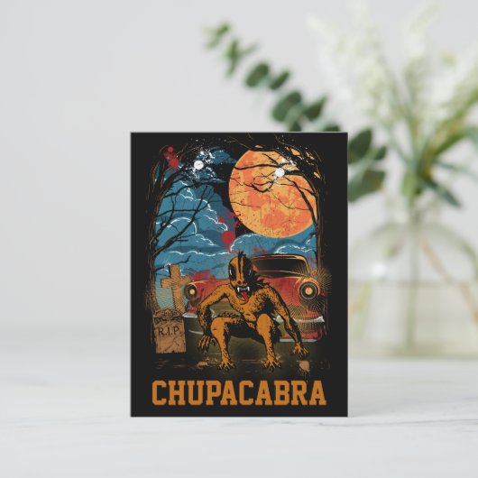Chupacabra Cryptid Cryptid tekst voor de creatie Briefkaart (Staand voorkant)
