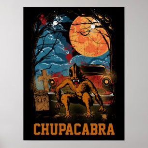 Chupacabra Cryptid Cryptid tekst voor de creatie Poster