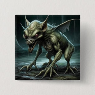 Chupacabra - cryptische monsters of dieren vierkante button 5,1 cm