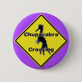 Chupacabra Doorkruising paarse knop Ronde Button 5,7 Cm