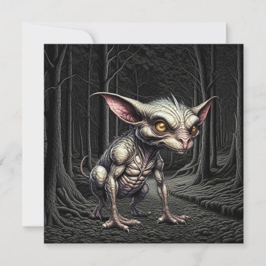 Chupacabra in de Bossen Cryptid Kaart (Voorkant)