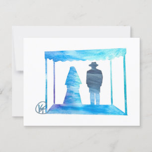 Chupah Joods Huwelijks Baldakijn Kunst Briefkaart
