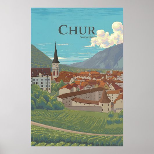 Chur Suisse Affiche de voyage (Devant)