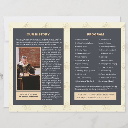Church Anniversary Brochure Template (Dos)