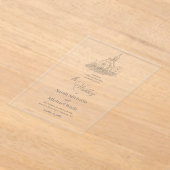 Church Calligraphy Wedding Invitation Acryl Uitnodigingen (Laagn)