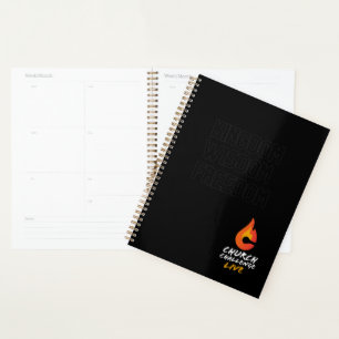 Church Challenge KINGDOM WISDOM FREEDOM Flame Planner