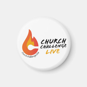 CHURCH CHALLENGE LEVENDE Oranje Flaming C Magneet