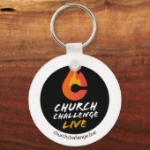 Church Challenge Oranje Flame Sleutelhanger (Voorkant)