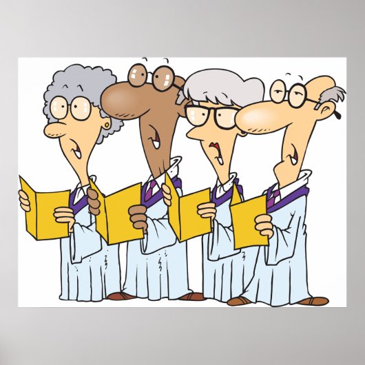Church Choir Singing Poster (Voorkant)