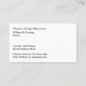 Church Combination Prayer and Visitekaartjes (Achterkant)