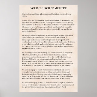 Church Covenant  Poster