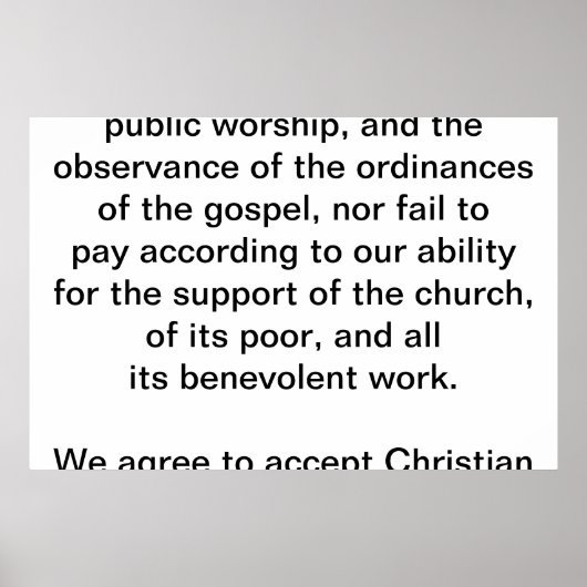 Church Covenant Poster (Voorkant)
