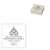 Church Custom Elegant Retour Adres Rubberstempel (Gestempeld)