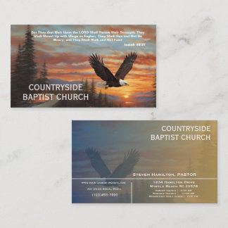 Church Eagles Schrift Schilderachtig Visitekaartje