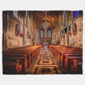 CHURCH INTERIOR FLEECE DEKEN (Voorkant (Horizontaal))