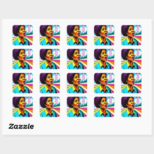 Church Lady Walk By Faith Art sticker (Feuille)