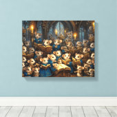 Church Mouse Choir Canvas Afdruk (Insitu (Houten vloer))