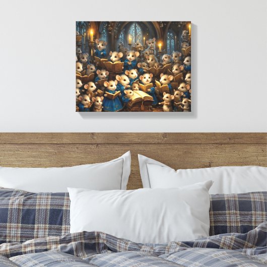 Church Mouse Choir Canvas Afdruk (Insitu (Slaapkamer))