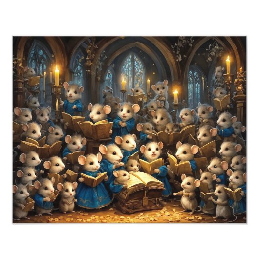Church Mouse Choir Foto Afdruk (Voorkant)