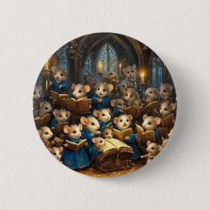 Church Mouse Choir Ronde Button 5,7 Cm