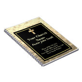 Church Pastor Classy Gold et Black Office Journal (Côté Droit)