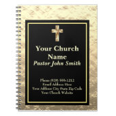 Church Pastor Classy Gold et Black Office Journal (Devant)