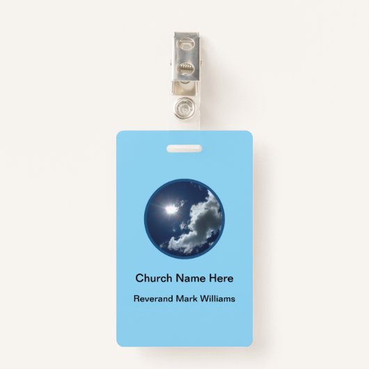 Church Pastor Clergy Faith Name Badges (Voorkant met clip)