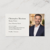 Church Pastor Photo Visitekaartje (Achterkant)