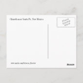 Church Santa Fe, New Mexico Briefkaart (Achterkant)