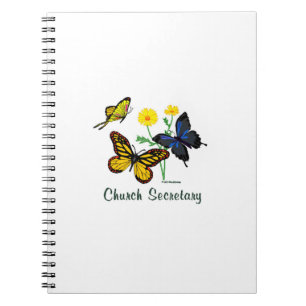 Church Secretary Butterflies Notitieboek