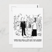Church Service Wedding Vicar zegt nee tegen advoca Briefkaart (Voorkant / Achterkant)